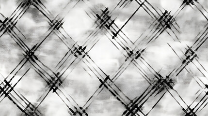 Black Plaid Pattern Background Image | generative AI