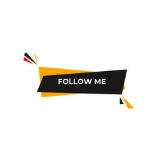  Follow me text symbol. Follow me text web template Vector Illustration