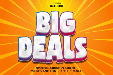 Big Deals Editable Text Effect Cartoon Style