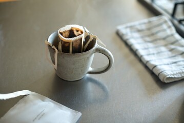ドリップパックで 淹れたコーヒー
