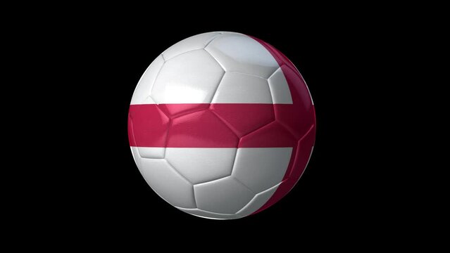 3D Animation Video of a Spinning Ball Icon with a Ball depicting England