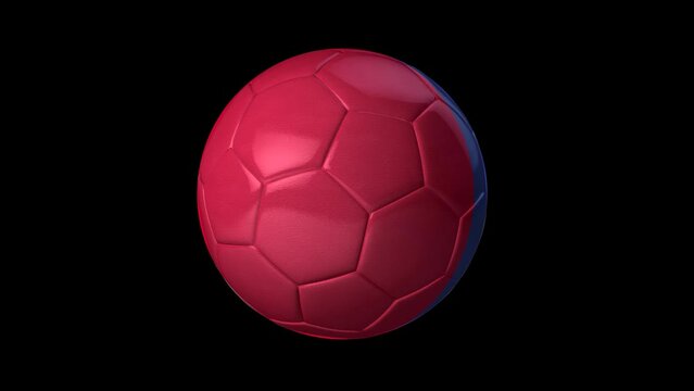 3D Animation Video of a Spinning Ball Icon with a Ball depicting the Country of France