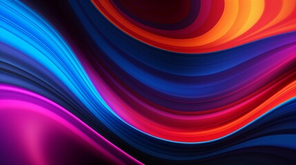 Fototapeta premium AI generated illustration of vibrant colors in wavy patterns as a background