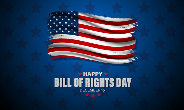 Happy Bill Of Rights Day December 15 Background Vector illustration
