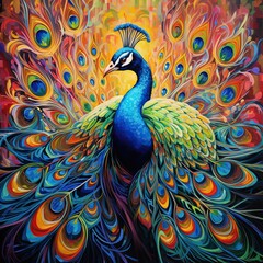 Fototapeta premium peacock feather background