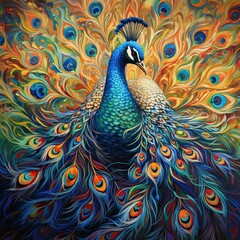 Fototapeta premium peacock feather background