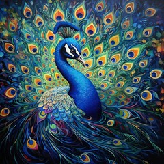 peacock feather on a white background