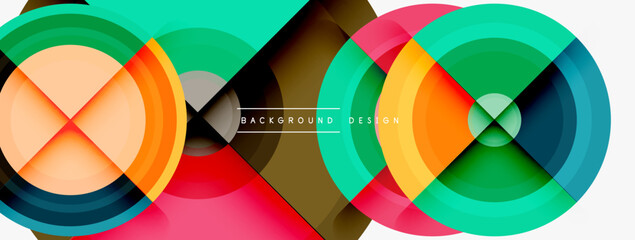 Obraz premium Creative circle geometric abstract background