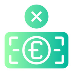 Obraz premium not accepted gradient icon