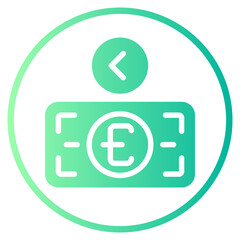 left arrow gradient icon