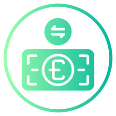 money transfer gradient icon