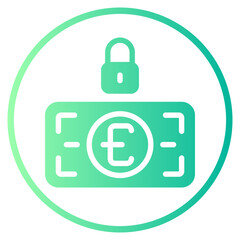padlock gradient icon