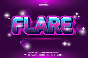 Flare Editable Text Effect Modern Style
