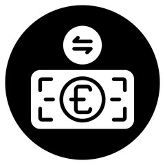 money transfer glyph icon