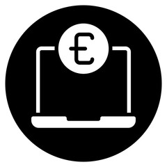online payment glyph icon
