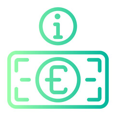Obraz premium info gradient icon