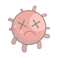Influenza virus cartoon