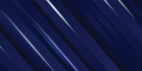 modern Abstract luxury glowing curved lines overlapping on dark blue background. Premium award design template. Vector illustration abstract modern background