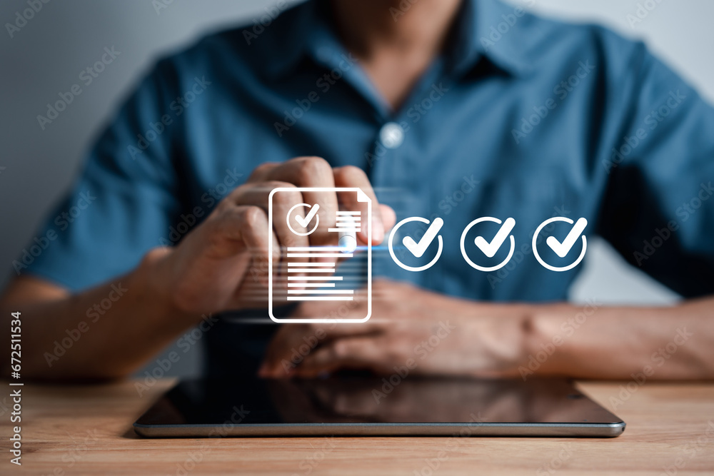 Poster Quality Certificate and Checklist document analyst target marketing planning assignment with quality management. Standardization, certification. Compliance to regulations service and standards.