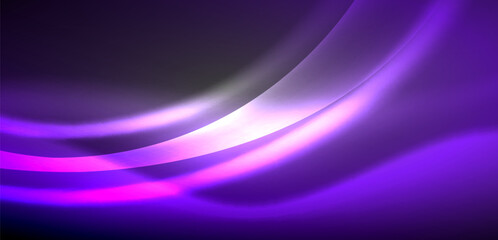 Neon-lit waves surge across background, mesmerizing dance of luminescence and motion. Dynamic backdrop captures essence of energy and modern aesthetics