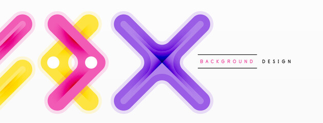 Obraz premium Minimal geometric background cross line. Design for wallpaper, banner, background, landing page, wall art, invitation, prints, posters