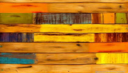 AI-generated illustration of a vibrant, multi-colored wood texture background.