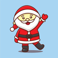 cute santa claus christmas cartoon vector illustration