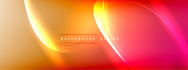 Vector abstract background - liquid transparent bubble shapes on fluid gradient with shadows and light effects