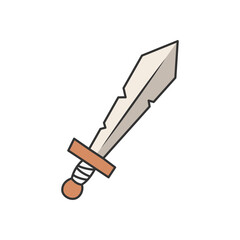 Sword icon on white background for graphic and web design. Simple vector sign. Internet concept symbol for website button or mobile app