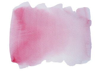 Watercolor stroke and spray on white paper , Abstract background by hand drawn red and pink color liquid drip isolated on transparent background