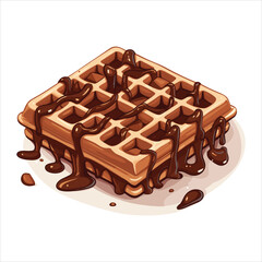Delicious waffle illustration