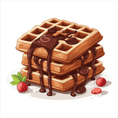 Delicious waffle illustration