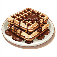 Delicious waffle illustration