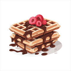 Delicious waffle illustration