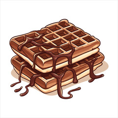 Delicious waffle illustration