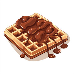 Delicious waffle illustration
