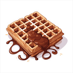 Delicious waffle illustration