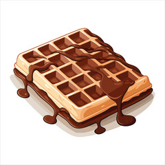 Delicious waffle illustration
