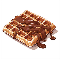 Delicious waffle illustration