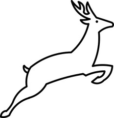 Silhouette of a beautiful deer