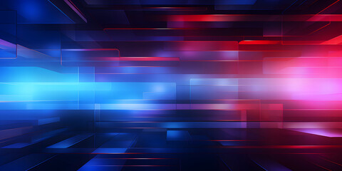 Blue and Red Abstract Background with Lights