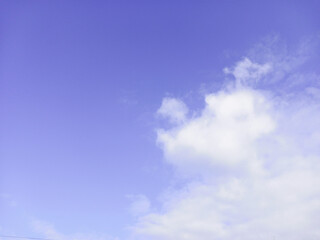 Naklejka na ściany i meble Summer blue sky cloud gradient light white background