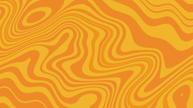 Abstract retro pattern with yellow lines loop background