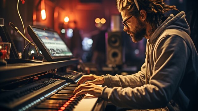 A recording studio employee who produces songs
