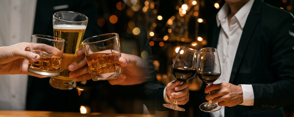 Barman pouring whiskey whiskey glass beautiful night