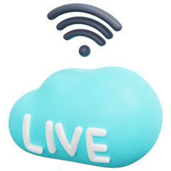 cloud 3d render icon illustration