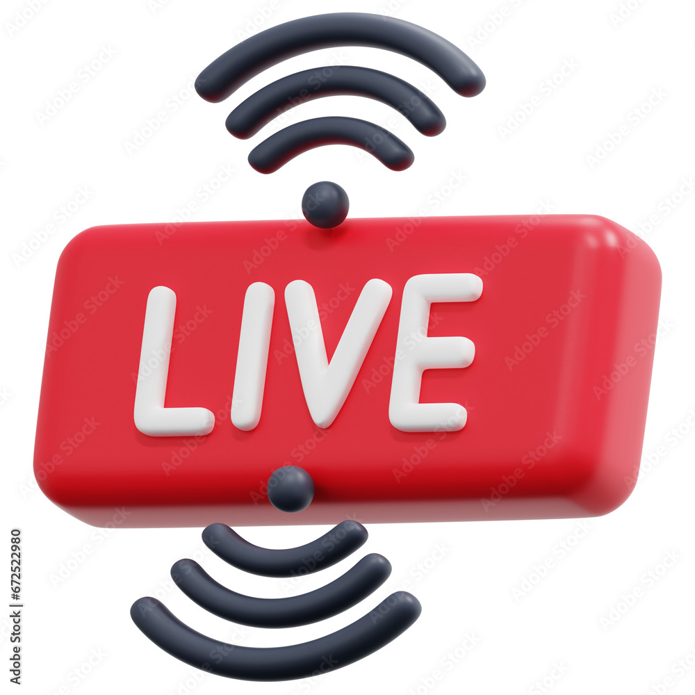 Canvas Prints live streaming 3d render icon illustration