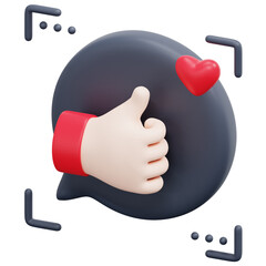 review 3d render icon illustration