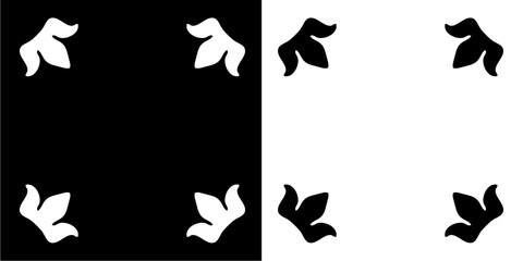 black and white background with butterflies Elegant frames and borders, corners monogram frames calligraphic vector heraldic swirl free download