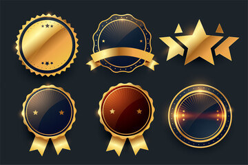 set of premium emblem symbol banner design